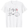 I Am 39+ Middle Finger Tshirt Ladies 40th Birthday Party Tees Aesthetic Streetwear Short Sleeve Tops Women Oversized T-shirt