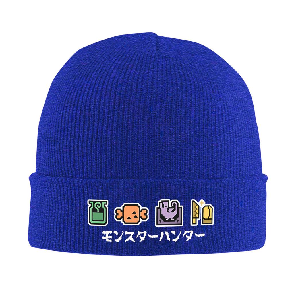 Game Monster Hunter Wilds Knit Hat  Beanie Hats Outdoor Sport Warm Adult Unisex Bonnet Hats Winter Graphic Y2K Cool Caps
