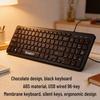 Silent, Thin & Portable 96-Key Chocolate Keyboard with Matte Texture Keycaps.