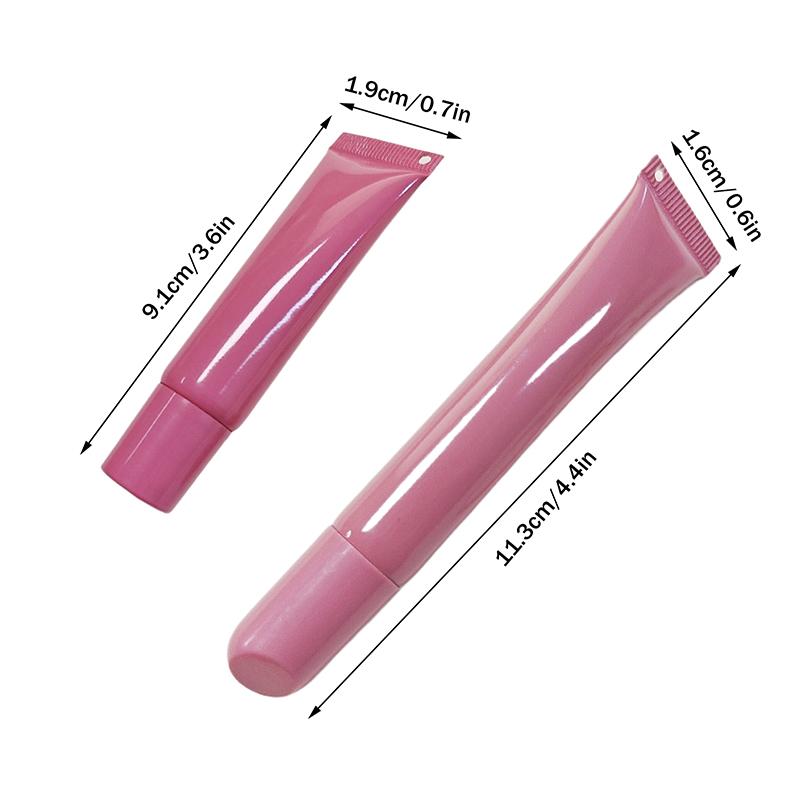 10/15Ml Empty Lipstick Tube With Keychain Pendant Squeeze Sub-Bottling Refillable Liquid Container Bottle Lipgloss Sample Bottle