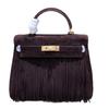 European and American Retro Suede Fringed Keli Bag 2025 New Autumn and Winter Leather Women's Bag Lock Fashion Portable Shoulder Bag