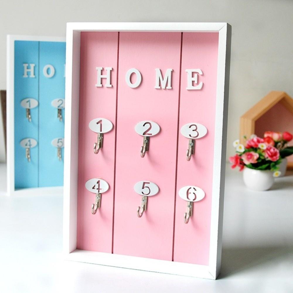 Wall Mount Wooden Key Holder Rustic Cabinet Key Rack Modern Key Storage Shelves  Entryway