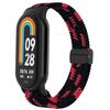 Flettet stropp for Xiaomi Mi Band 8 Elastisk Nylon Solo Loop Justerbart klokkebånd Magnetisk spenne armbånd for Miband 8 NFC