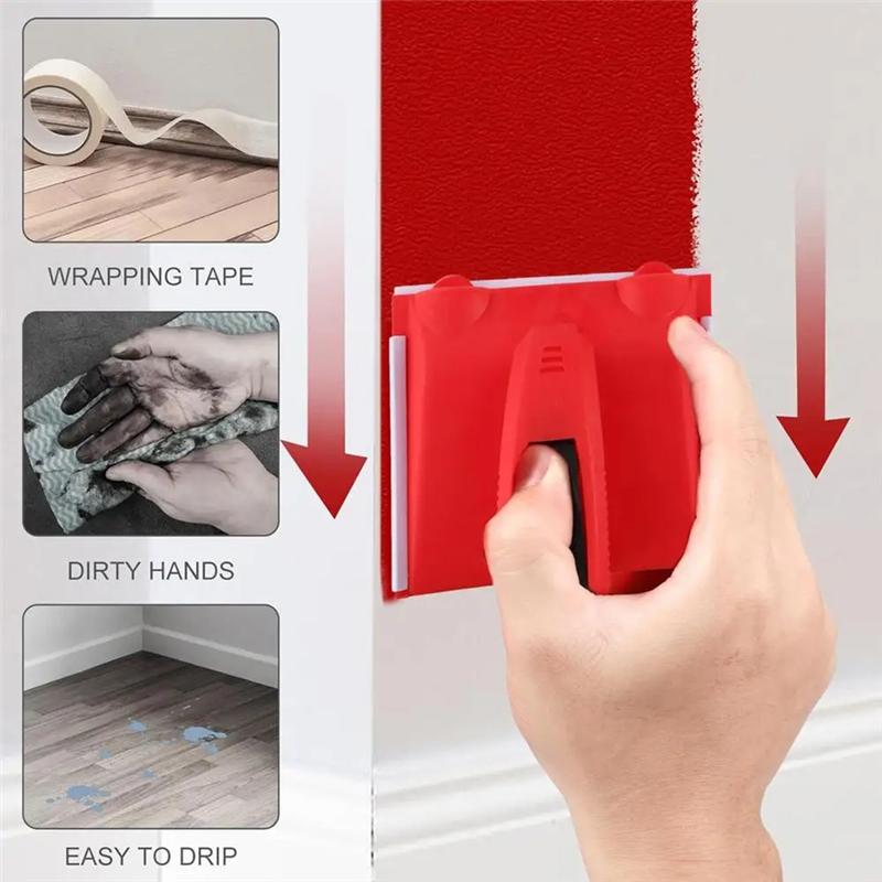 

4Pcs Paint Edgertools Set Small Wall Corner Painting Edge Painter With Touch-Up Pad Practical Paintcutting Edge Tool-B61B