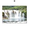 Green Leaf Boat Flower Forest Mountain Waterfall Posters And Prints Canvas Painting Wall Art Pictures For Living Room Decor