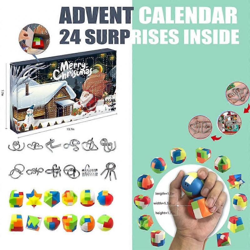  Christmas Advent Calendar Toy Gift Box Christmas Toys for Children Present