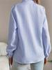New Stand-up Collar Autumn Fungus-edged Cardigan Ruffle-edged Long-sleeved Bubble Top Women's Shirt