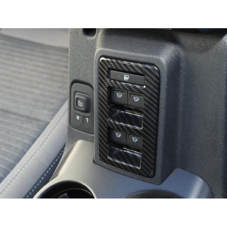 Window Switch Button Panel Cover Trim Bezels For Ford Bronco + Carbon Fiber
