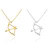 Fashionable Archery Pendant Necklace Handmade Bow and Arrows Neckchain Gothic Clavicle Chain for Women Girls Choker