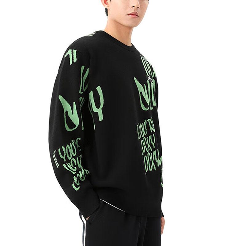 Anta Life Collection Knitwear Unisex Basic Black/Destiny Green 172348703S-2