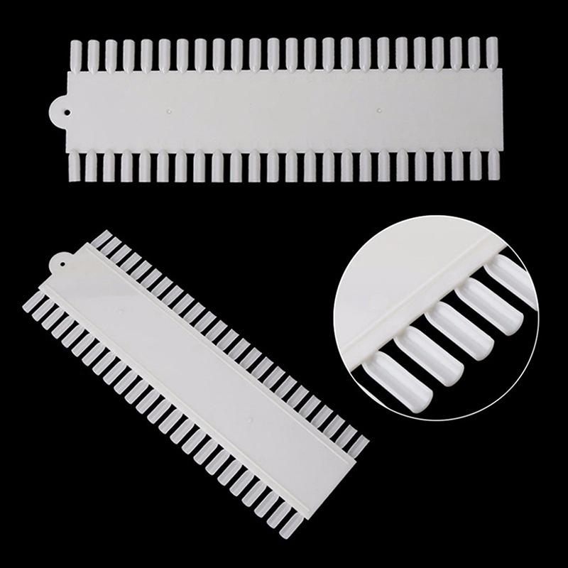 36Pcs Natural/Clear Color Card Removable Nail Art Display False Nail Tips Rack Teardrop Design Manicure Gel Polish Practice Tool