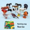 Medium Plastic Farm Animal & Map Playset: Horses, Cattle, Chickens, Ducks, Donkeys