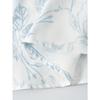 Printed Design Light Blue Sketch Floral Print All-Season Women's Maxi Skirt, Casual Elastic Waist A-Line Half Skirt