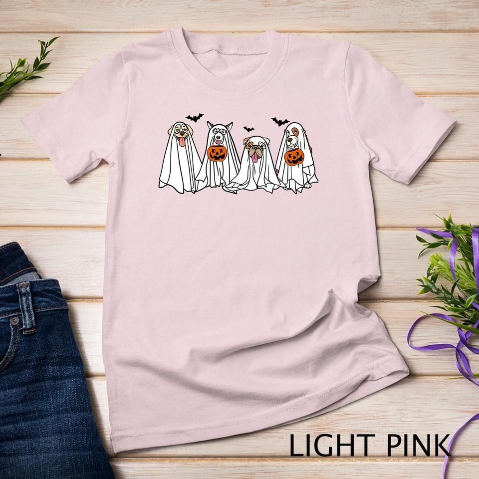 Dog Treat Or Treating Pajamas Jackolantern Ghost Halloween Unisex T-shirt 6 S
