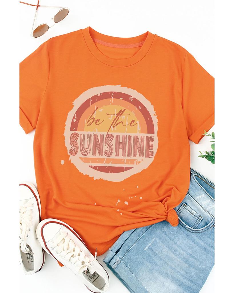 Azura Exchange Graphic Print Crewneck T-Shirt - Be The Sunshine