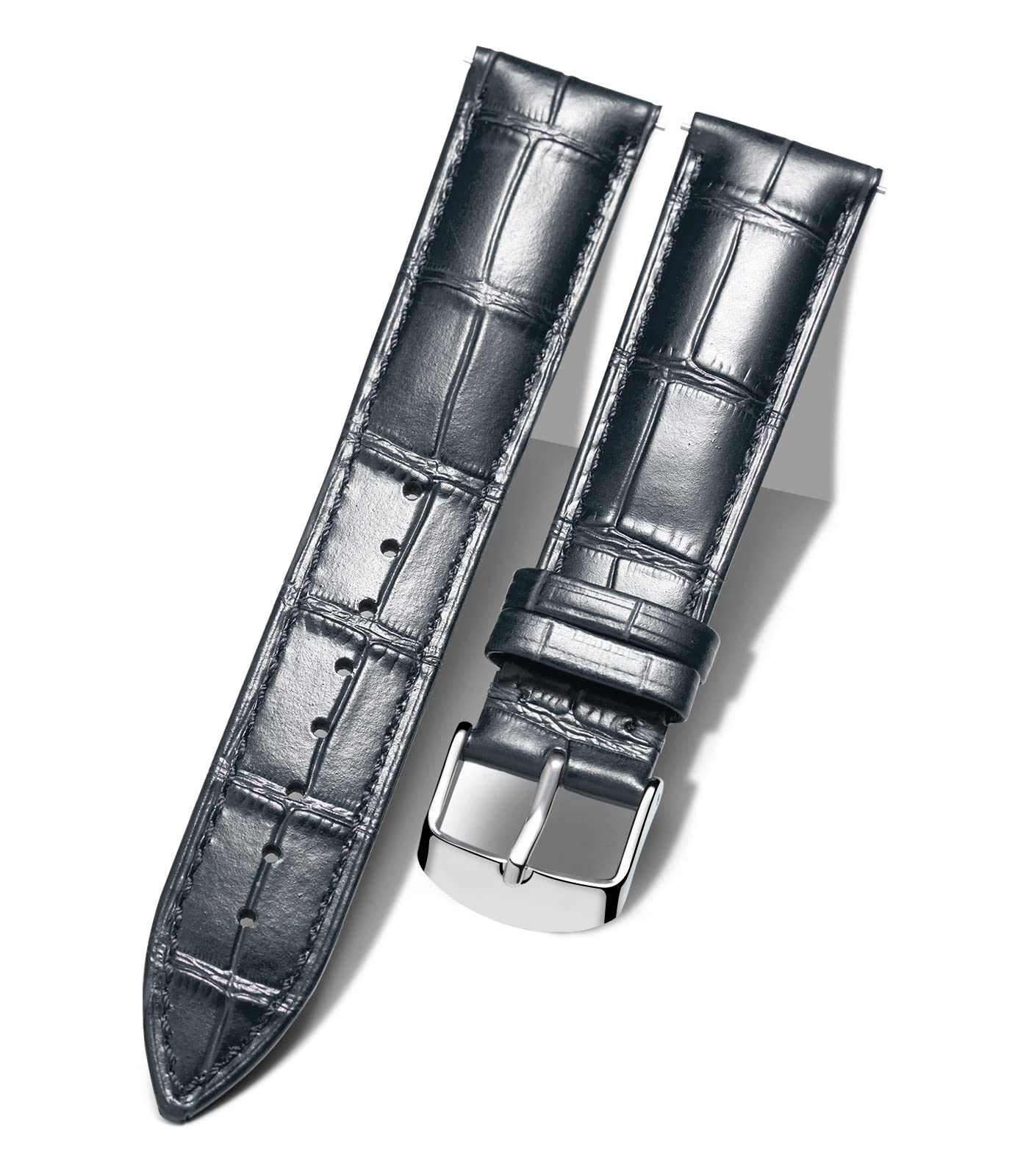 

Ремешок для часов BINLUN из натуральной кожи, Сменный ремешок для часов, Натуральная телячья кожа, Быстросъемный, Узор крокодила, 10 цветов, 13 размеров, Унисекс 16mm