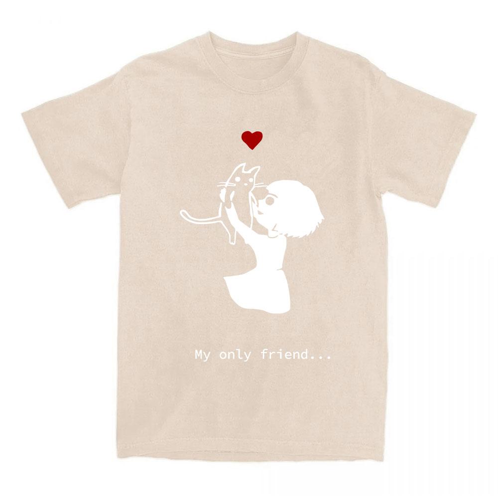 

Game Fran Bow Girl and Cat Print Tshirt Unisex Streetwear Loose Fashion Women Unisex Tshirts Casual Female Graphic Print Clothing S