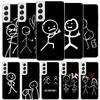 Cartoon Stickman Matchman Cover Phone Case For Samsung Galaxy S26 S25 Edge S24 Ultra S23 S22 Plus S21 S20 FE Soft Fundas Shell G
