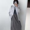 New ArrivalS Open Run Women S Stripe Shirt Hip Cover Cotton Shirt