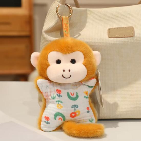 Doll Pendant Cartoon Elephant Monkey Fox Frog Design Plush Keychain Bags Backpacks Keys Decorative Bag Accessory