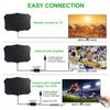 4K High Gain HD TV Antenna - DTV Box EU Plug Booster Active Indoor Aerial HD Flat Design with Signal Amplifier