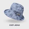 2025 Summer Fashion Embroidered Wide Brim Sun Hat for Middle-Aged & Elderly Women