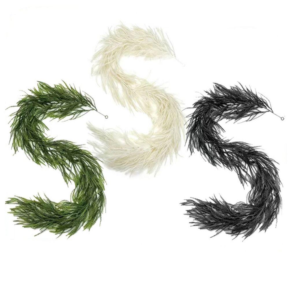 Multicolor Artificial Pine Rattan Norfolk Pine Faux Pine Garland Festival Ornament