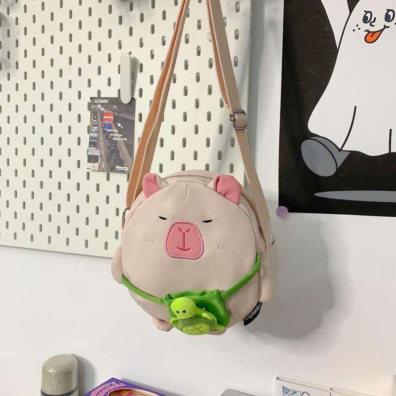 Cute Summer Crossbody Small Backpack Female New Cartoon Funny Capybara Shoulder Bag Personalized Girl Mobile Phone Bag