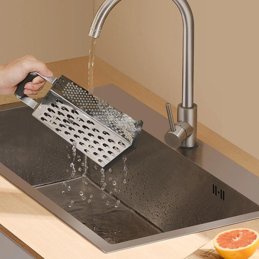 Mit Griff Manuelle Käsereibe 4-seitige Klingen Küchenzerkleinerer Lebensmittel-Raspel Lebensmittelzubereitung