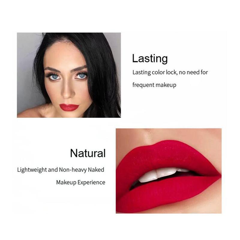 Velvet Matte Lipsticks Pencil Waterproof Long Lasting Sexy Red Nude Non-Stick Cup Lip Tint Pen Cosmetic Makeup Tool