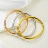 1pc Smooth Plain Stainless Steel Bracelet Women Minimalist Solid Titanium Steel Bangle Fashion Versatile Wristband Jewelry