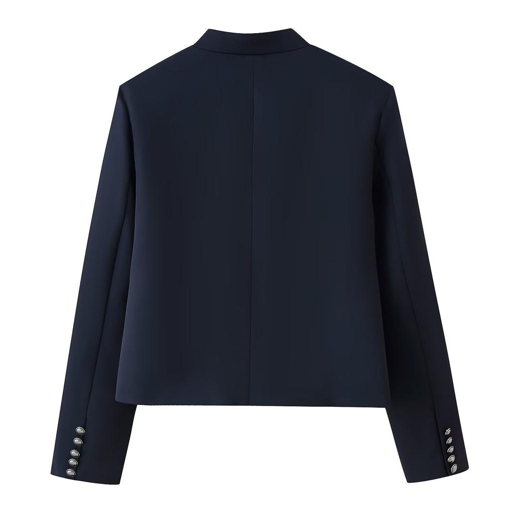 Cross-border wholesale spring new products women's fashion single-breasted stand-up collar European and American style short jacket