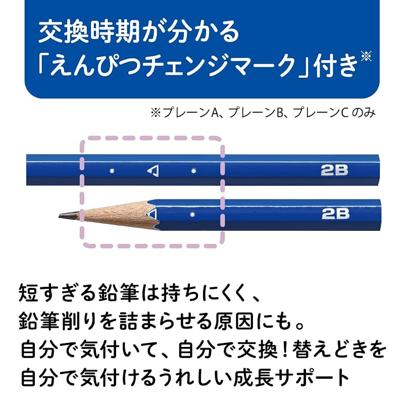 Tombow Pencil ippo! Plain Writing Pencil, 2B, Light Blue, 1 dozen (KB-KPC01-2B)