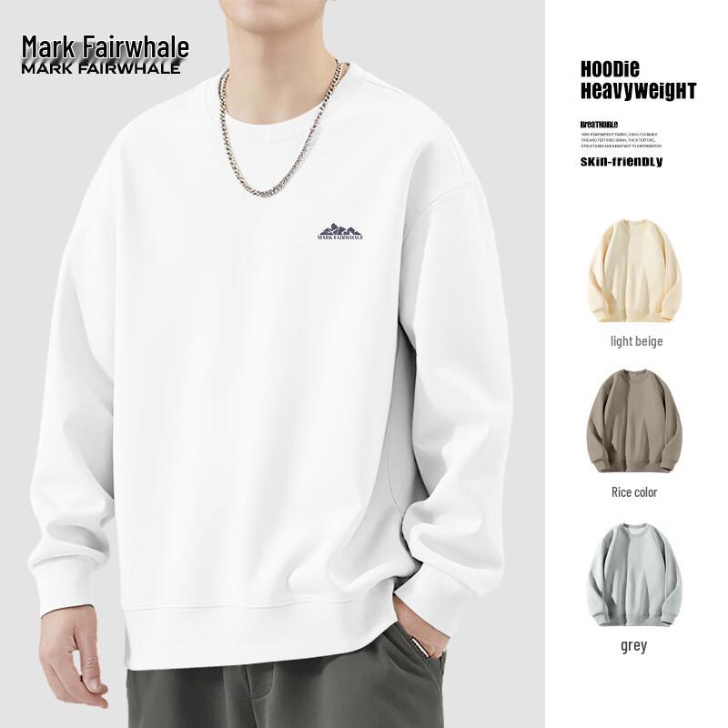 Mark Fairwhale Men's Letter Print Crewneck Sweatshirt