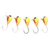 5pcs Ice Fishing Jigs Hook High Carbon Steel Winter Ice Fishing Lures Portable Fishing Hook Tackle for Outdoor 5mm