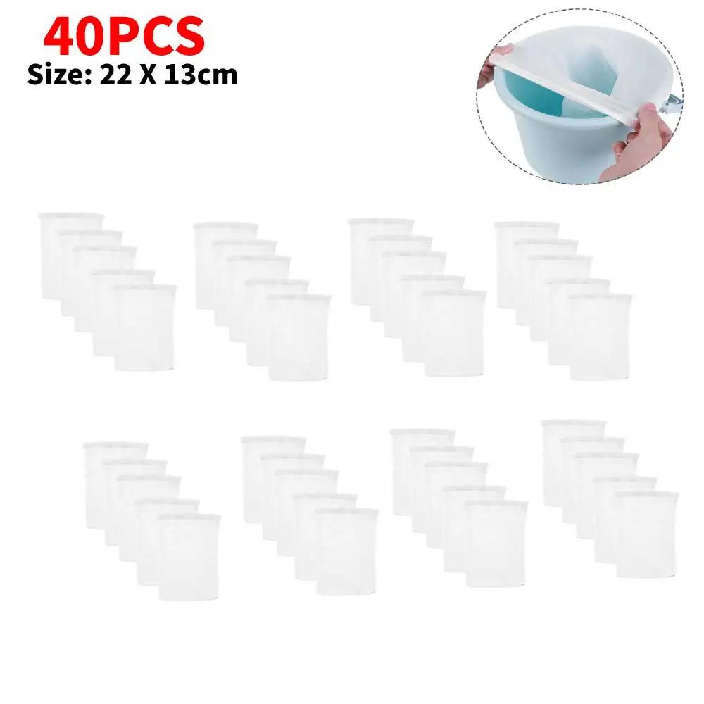 10/20/50/100pcs Filter Storage Pool Skimmer Socks Nylon Swimming Pool Filter Socks For Baskets Skimmers White Pool Supply