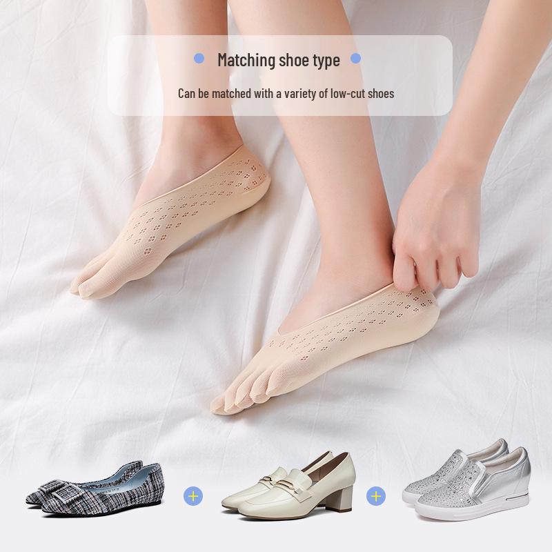 Women's Five-Toe Velvet Mesh Yoga Socks - Summer Thin Style