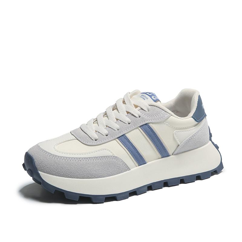 Women Comfortable Casual Shoes Soft Leather White Shoes Summer 204 New Lace Up Flat Casual Sports Shoes Women Running Shoes