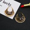 Bohemian Style Multicolor Glass & Rice Bead Statement Earrings