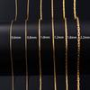 Gold Color Plated Thin Necklace Link Cable Chain 316L Stainless Steel Jewelry Accessories On Neck for Women Ladies Choker Gift