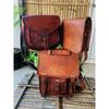 Goat Leather Messenger Handmade Brown Shoulder Satchel Bag ( Free Sling Brown 2 Bag Size - 9 X 7 X 3 In )