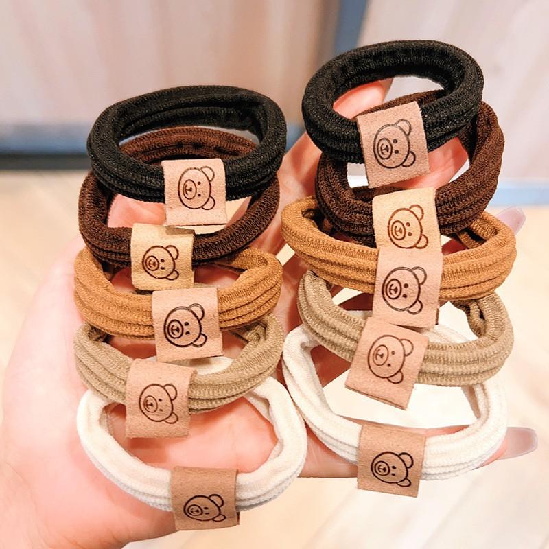 Simple Cute Bear Hair Tie High Elasticity Hair Band for Women New Hair Ring Durable Bun Hair Accessory Elastic Band