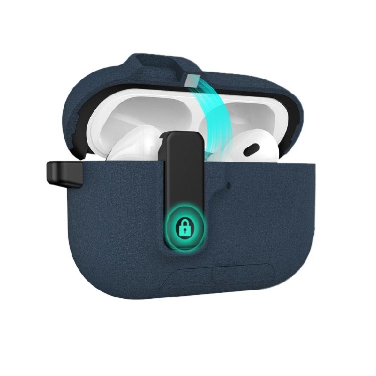 Security Lock For Wireless Earbuds Shockproof Cover Full Drop Protective Case TPU Protective Cover with Phone Stand