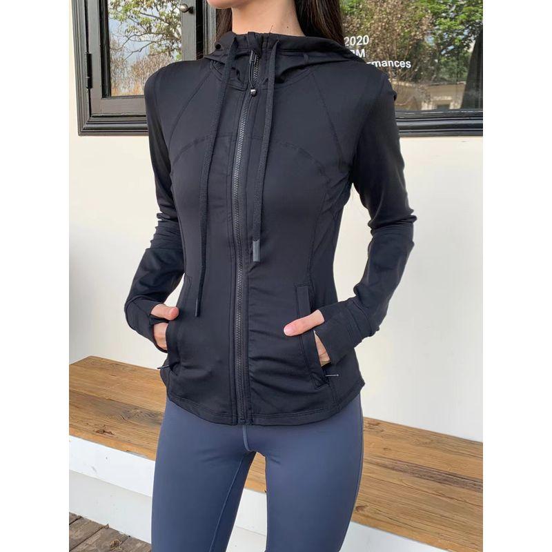 

Guangzhou Tonghua Garment Co., Ltd. New Hooded Yoga Clothes Coat Naked Women Sense Silm Slimming Zipper Run Black Hooded XXXL