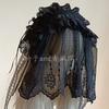 Black and white goth high quality veil lolita headband rose dark veil subculture headdress