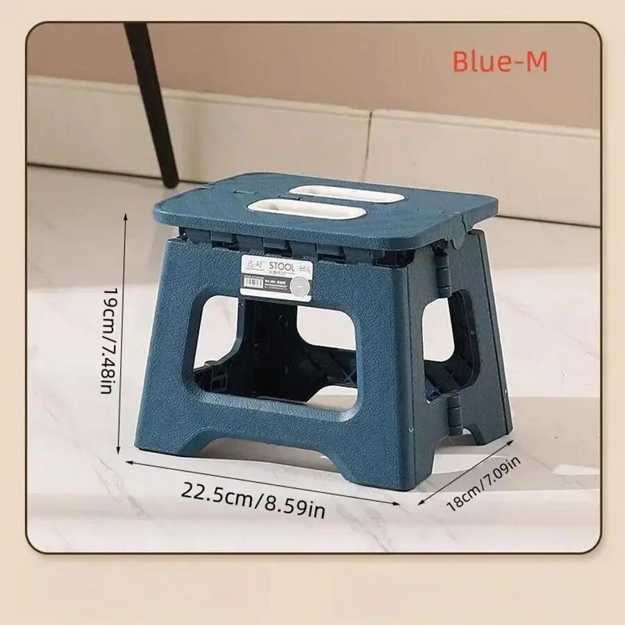 1PC Multi Purpose Lightweight Folding Step Stool Thickened Footstool Non-Slip Plastic Benches Outdoor Travel Fishing Chair
