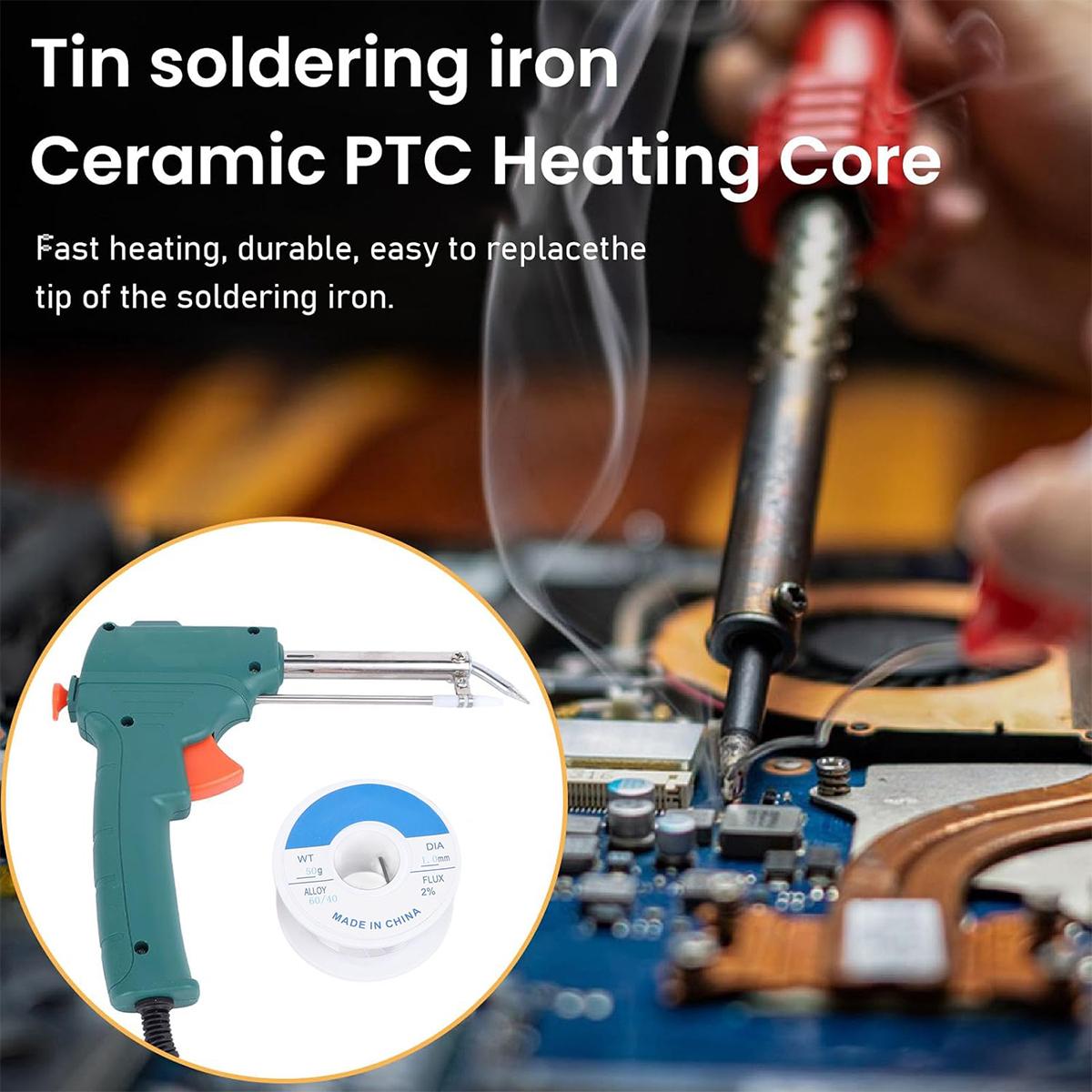 

Electric Handheld Soldering Torch Soldering Iron Welding Kit Portable Wire Soldering Tool for Circuit Boards and DIY Projects only core wire