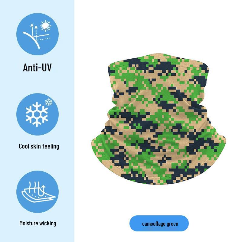 Dětský letní kreslený nákrčník z ledového hedvábí - UV ochrana a multifunkční šátek na hlavu pro cyklistiku