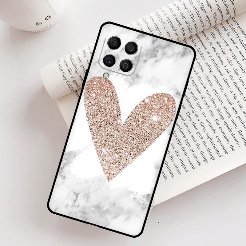 Love Rose Gold Style Case For Samsung Galaxy M12 M56 M06 M32 M52 M35 M55 M15 M11 M13 M14 M16 M36 M31 M53 M34 M54