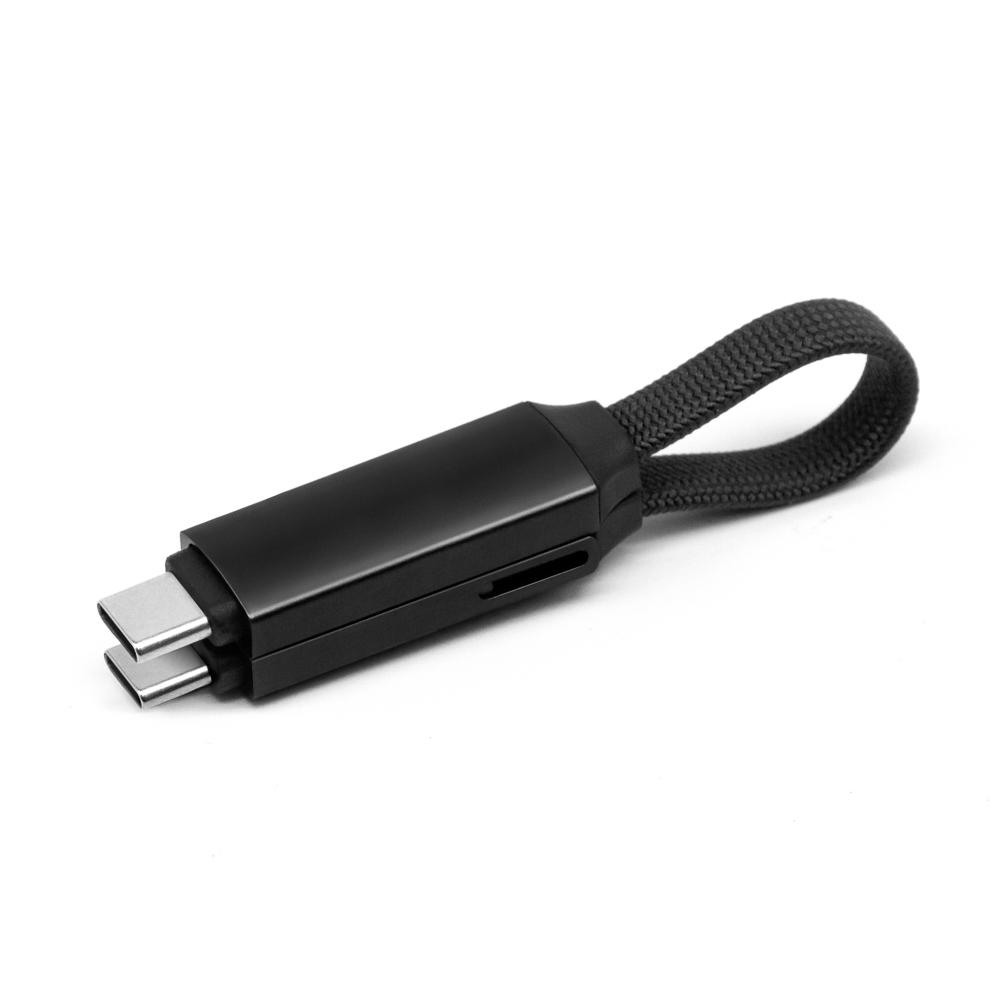 3.0A Cellphone Fast Charging Cable PD 60W USB Magnetic Charger 3in1 Mini Portable Phone Charging Cable with 2m Length 16cm чёрный